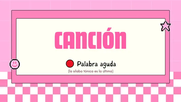 Actividad lúdica para identificar sílaba tónica