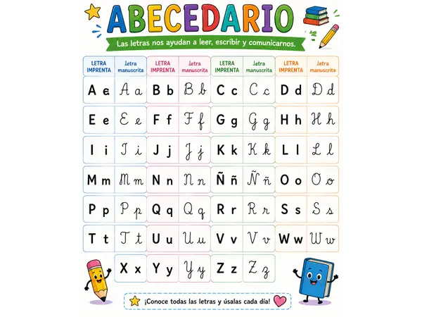 abecedario para mesa