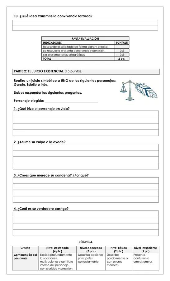 Guía evaluada - A puerta cerrada