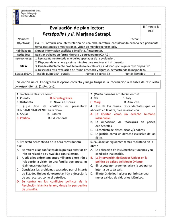 Corrección Persépolis I y II