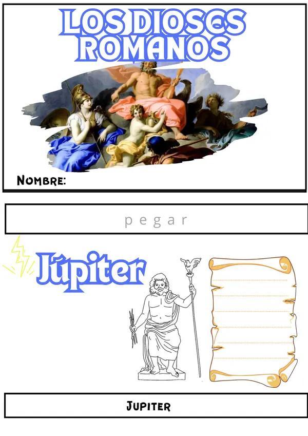  Flapbook Interactivo: Dioses Romanos - Mitología y Cultura