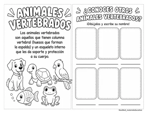 Animales vertebrados e invertebrados 2° básico