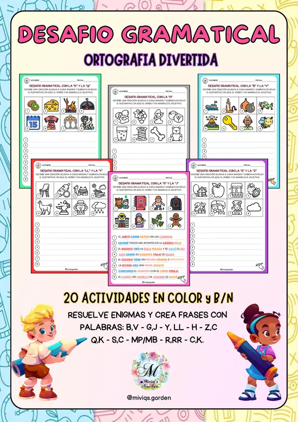 Desafío Gramatical: Ortografía Divertida (20 Actividades)