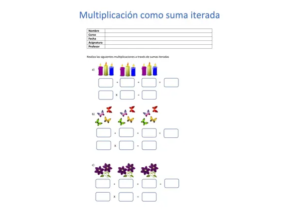 Multiplicación como suma iterada 4