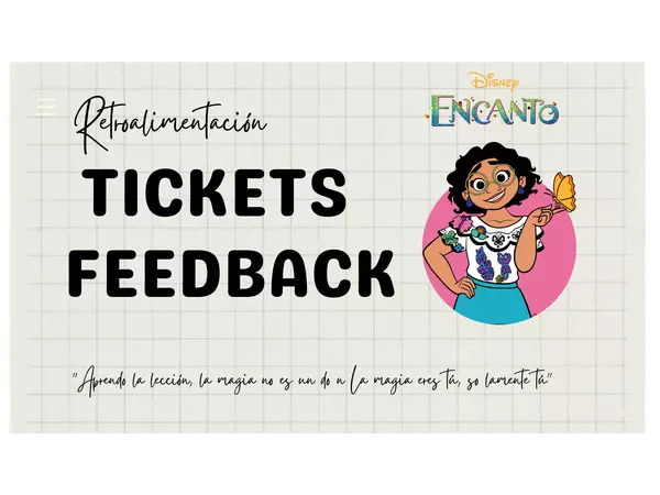 Tickets para feedback/retroalimentación