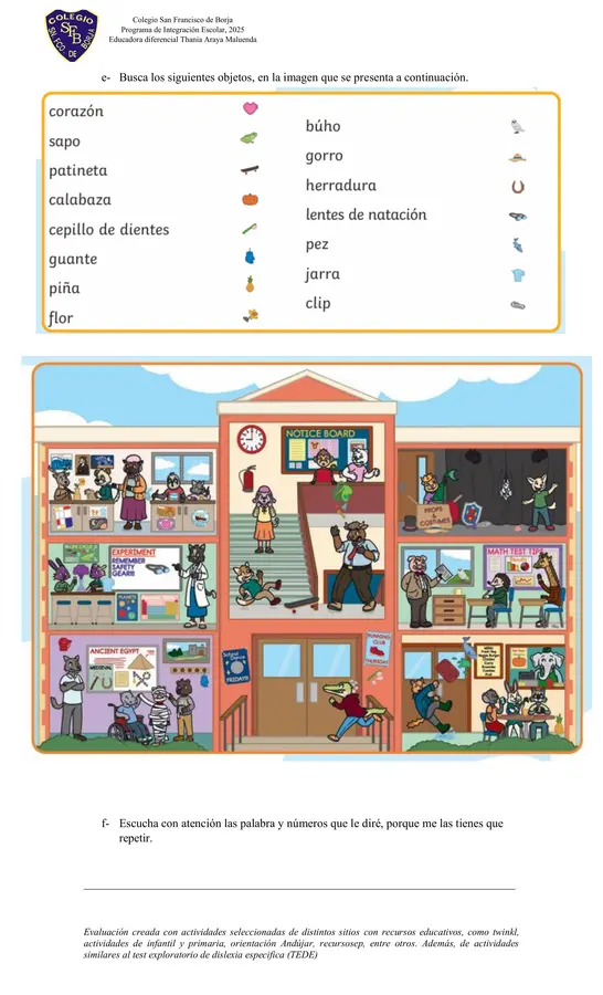 Evaluación psicopedagógica informal
