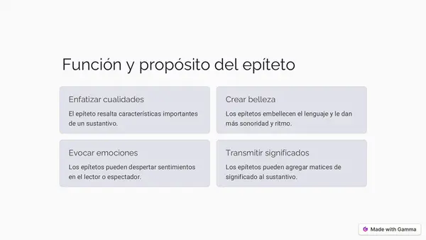 Epíteto - Figura literaria