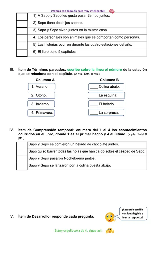 Prueba Sapo y Sepo un año entero