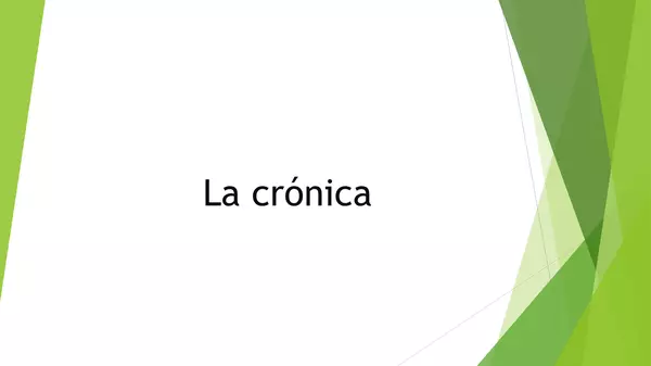 presentacion Lenguaje Primero Medio, la Cronica con actividades y revision de ejemplos