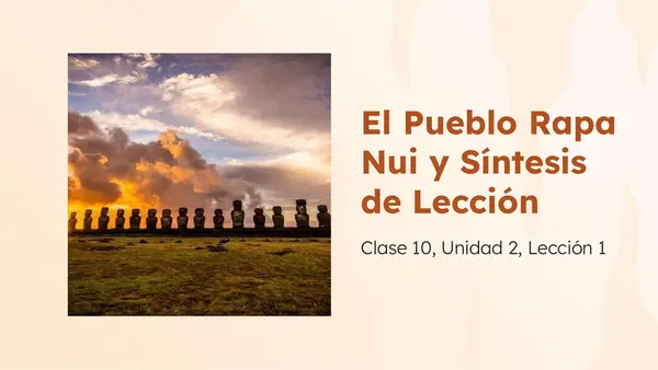 Clase 10 Leción 3 Unidad 2 " Pueblo Rapa Nui" 2° Básico