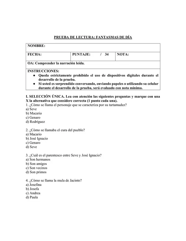 6to - Prueba Fantasmas de Día