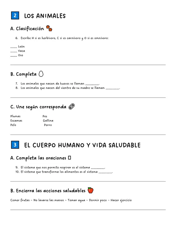 actividad diagnostica de ciencias