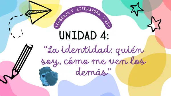 Unidad 4:  “La identidad: quién soy, cómo me ven los demás”