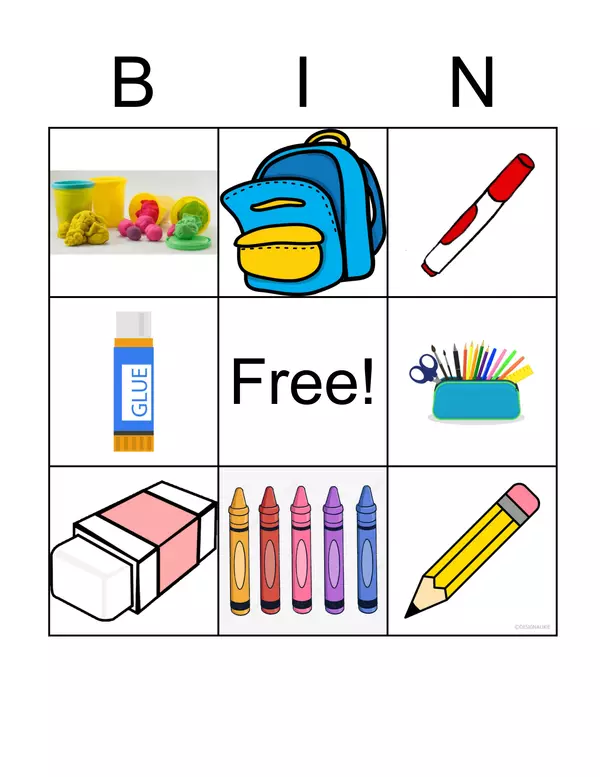 School Supplies Bingo!