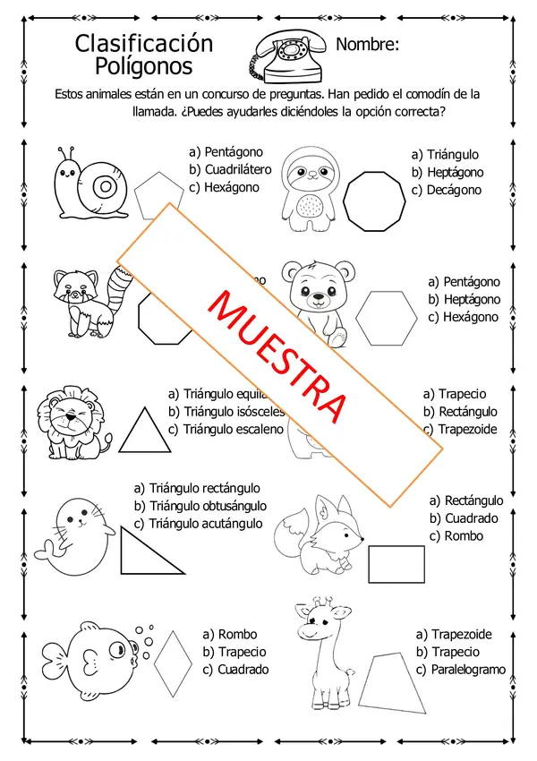 Guía de trabajo "Clasificación polígonos"