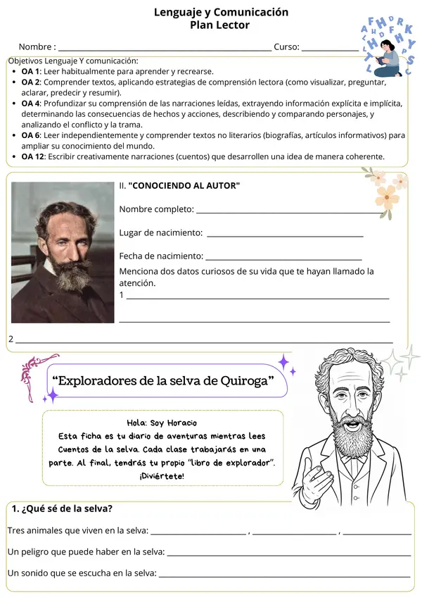 Ficha Cuentos de la selva Horacio Quiroga