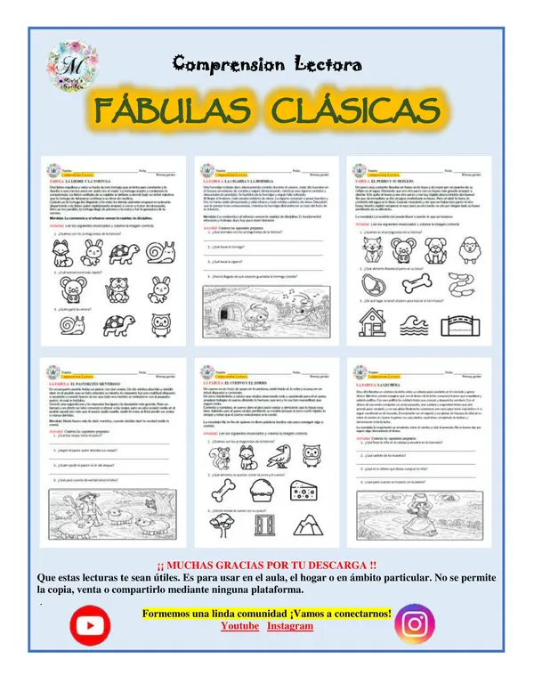 Fábulas Clásicas (Comprensión Lectora)
