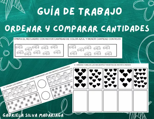 Guía para ordenar y comparar cantidades del 1 al 20