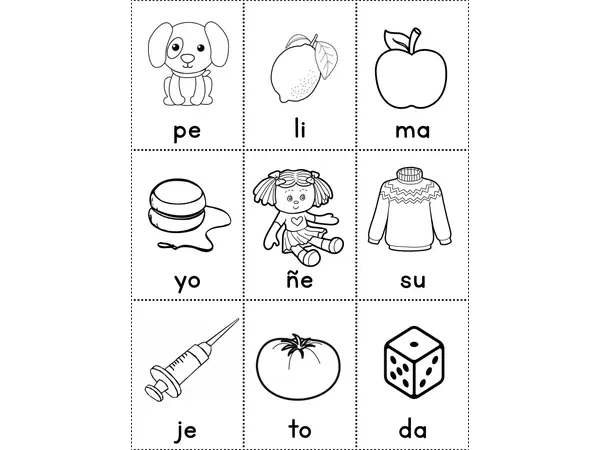 Lotería de sílabas