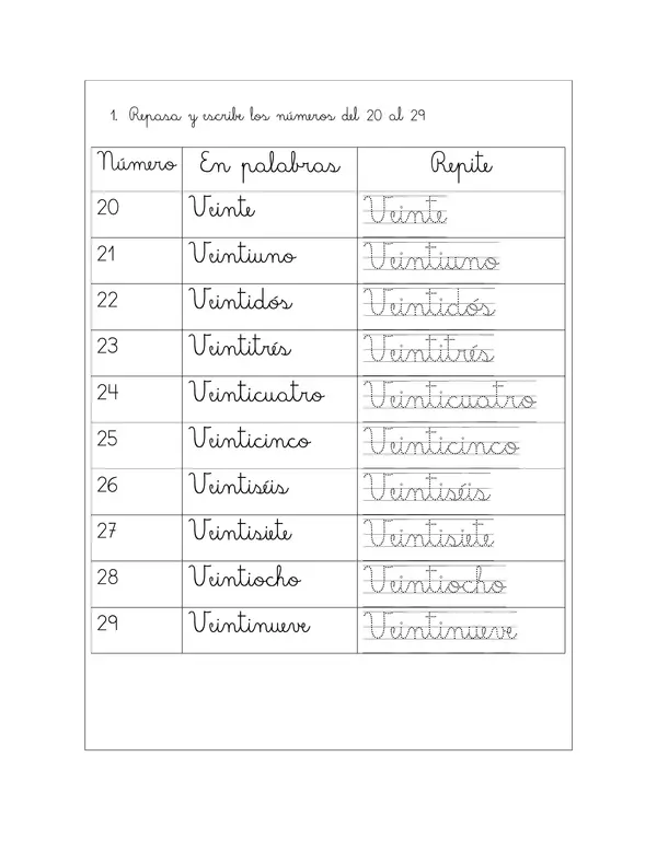 Guía familia del 20 