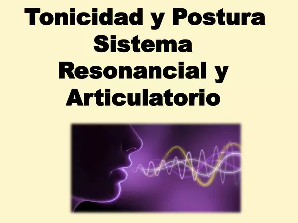 Ppt - Tonicidad y postura sistema resonancial y articulatorio