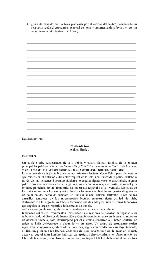 Evaluación Lenguaje y Literatura - 4° Medio - Unidad 2