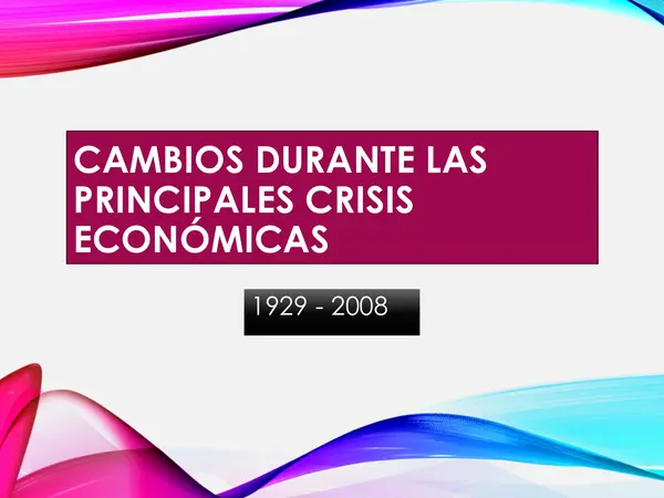 crisis económicas del siglo XX