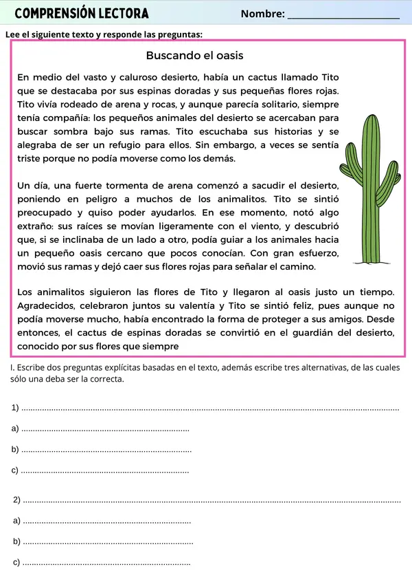 Habilidad de formular preguntas sobre el texto
