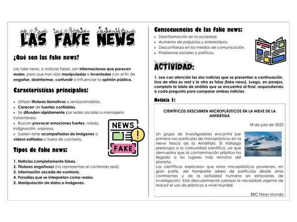 Guía de trabajo - Fake News 