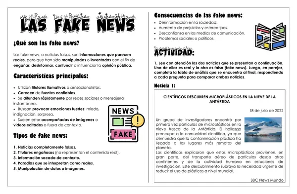 Guía de trabajo - Fake News 