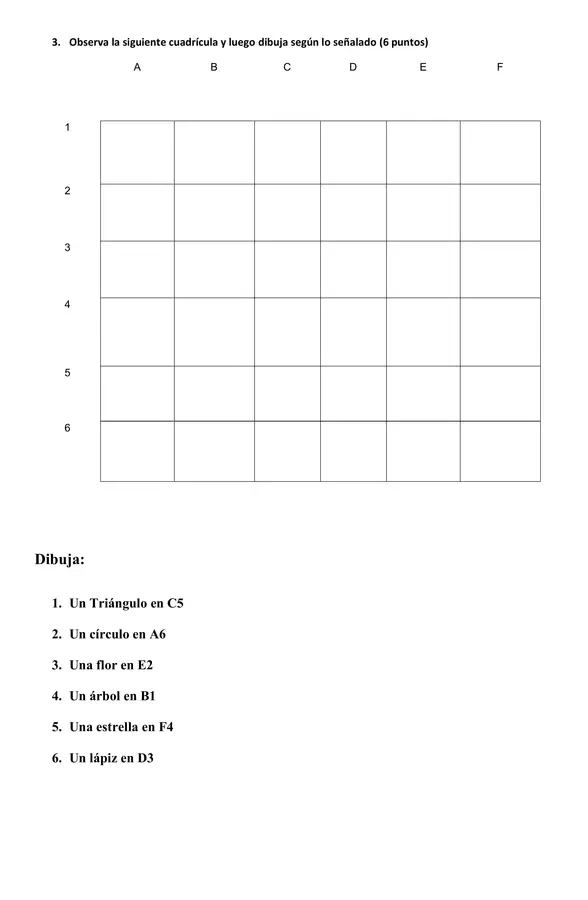 Evaluación Historia 3° Básico: Puntos Cardinales, Continentes y Océanos