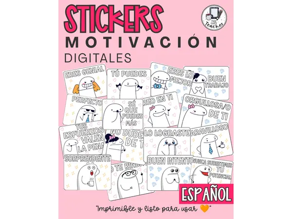 STICKERS MOTIVACIONALES - PLANTILLA DIGITAL