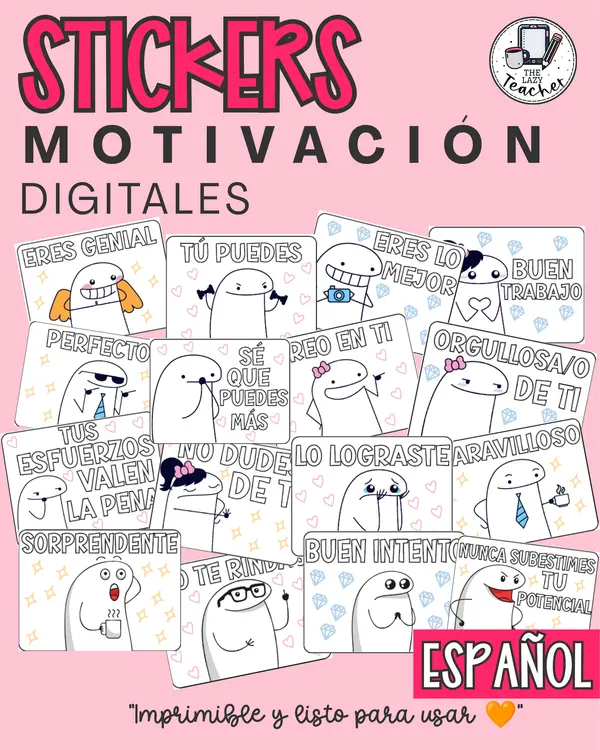 STICKERS MOTIVACIONALES - PLANTILLA DIGITAL