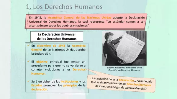 EDUCACIÓN CIUDADANA "DERECHOS HUMANOS" TERCER AÑO MEDIO 