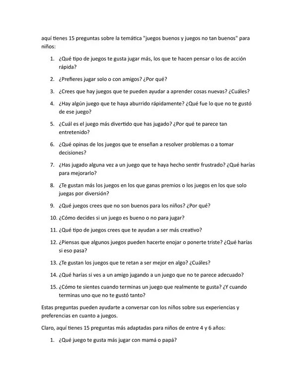 preguntas para encuesta verbal juegos buenos y no tan buenos 