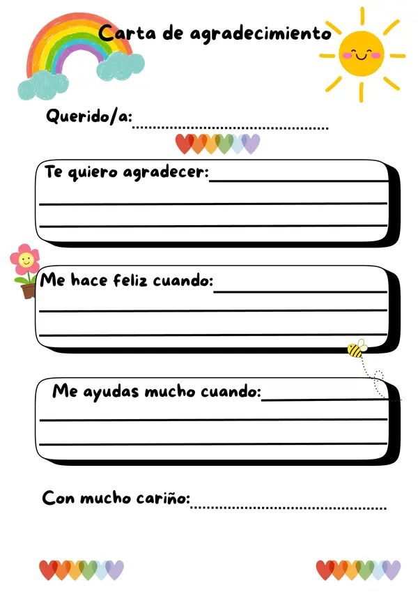 Carta de agradecimiento