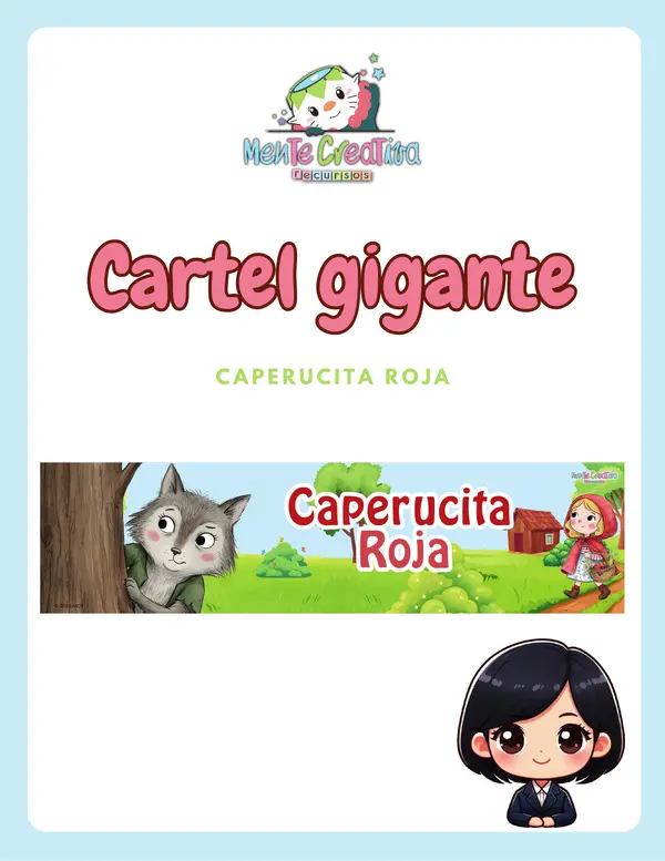 Caperucita Roja | Banner Gigante para Sala de Clases (Imprimible en Partes)