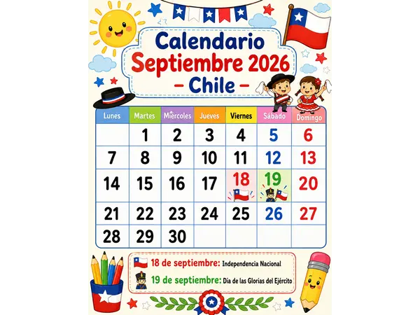 Calendario Septiembre 2026