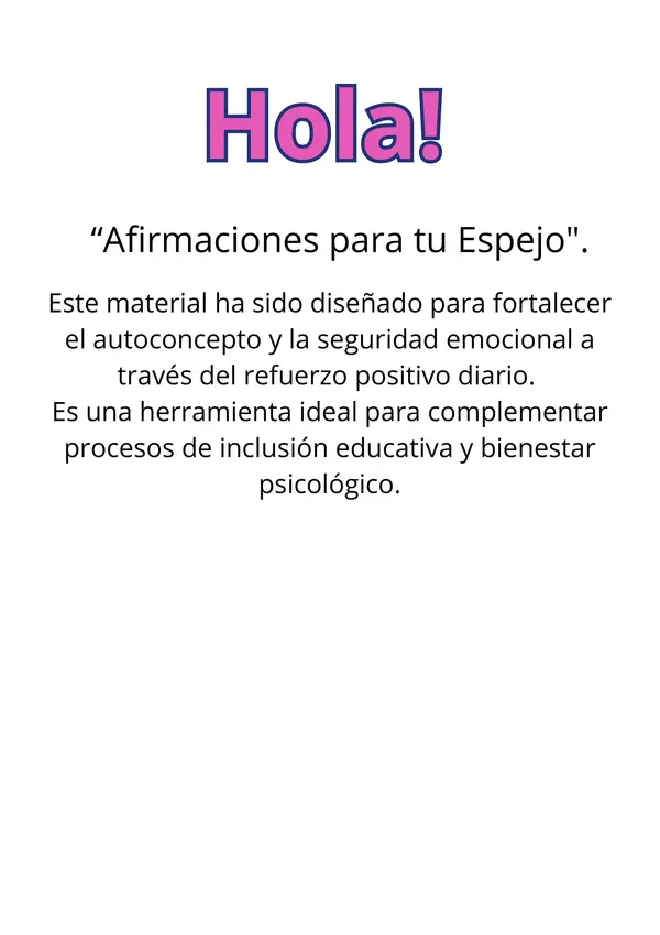 AFIRMACIONES "YO SOY"
