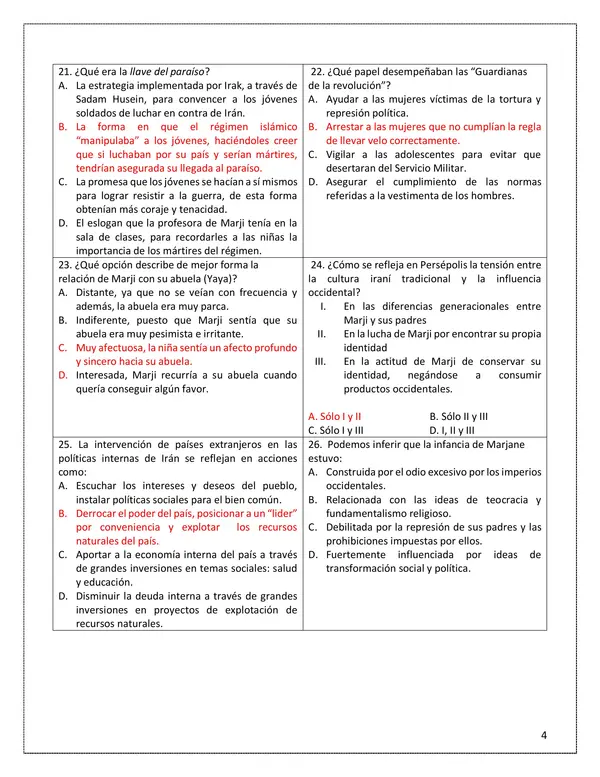 Corrección Persépolis I y II