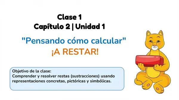 Clase 1 Capitulo 2 Unidad 1 "Pensando como calcular" RESTAR 2° Básico