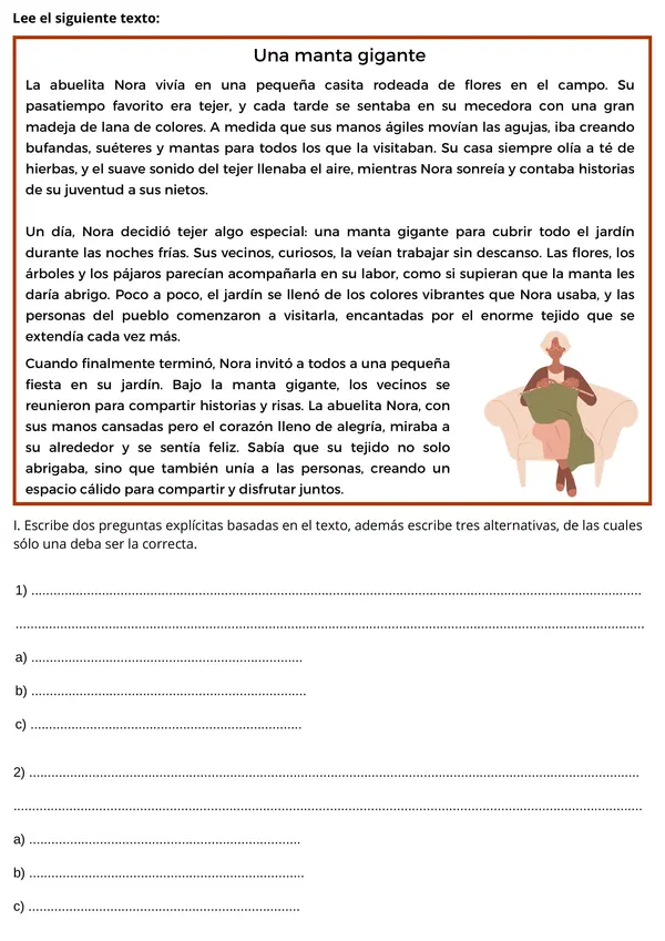 Habilidad de formular preguntas sobre el texto