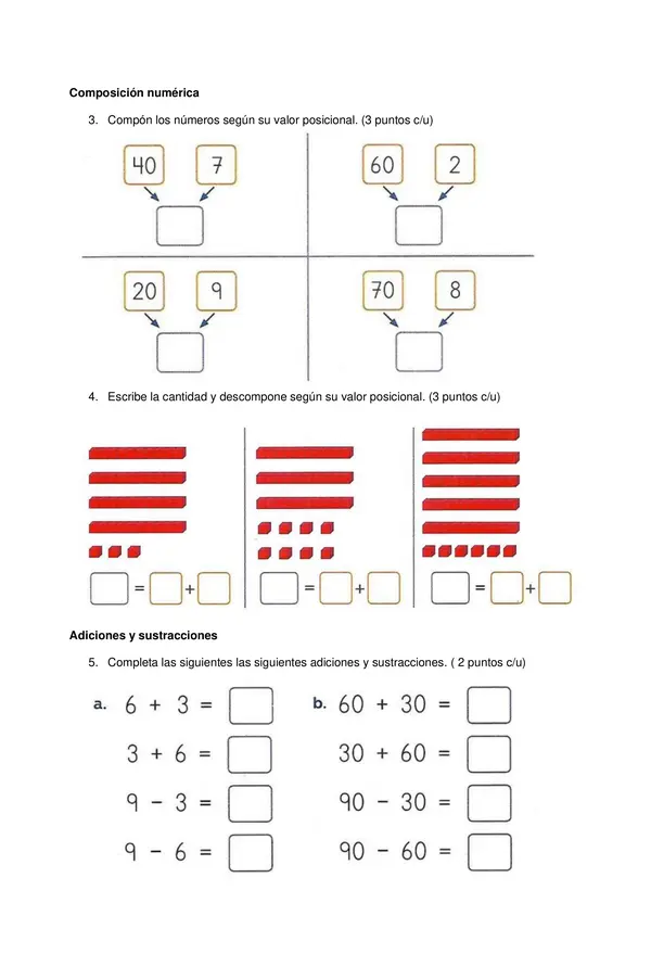 Evaluacion matemáticas unidad 1 