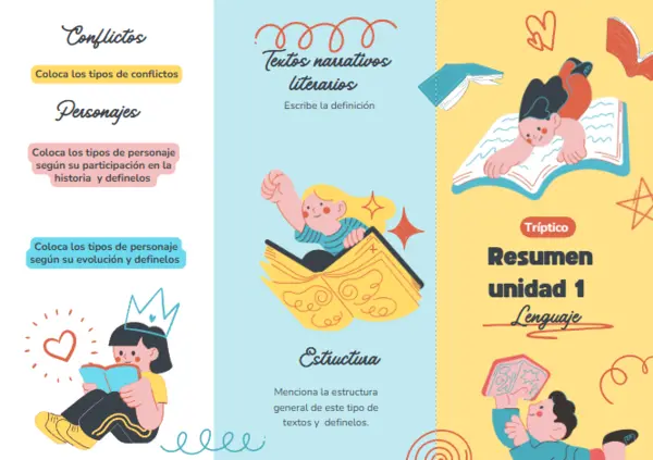  Tríptico Lenguaje plantilla (Actividad resumen)