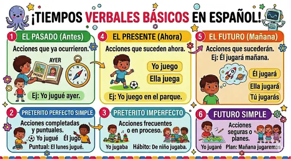 Guía cuadernillo imprimible "¡Aprendamos sobre los verbos!"