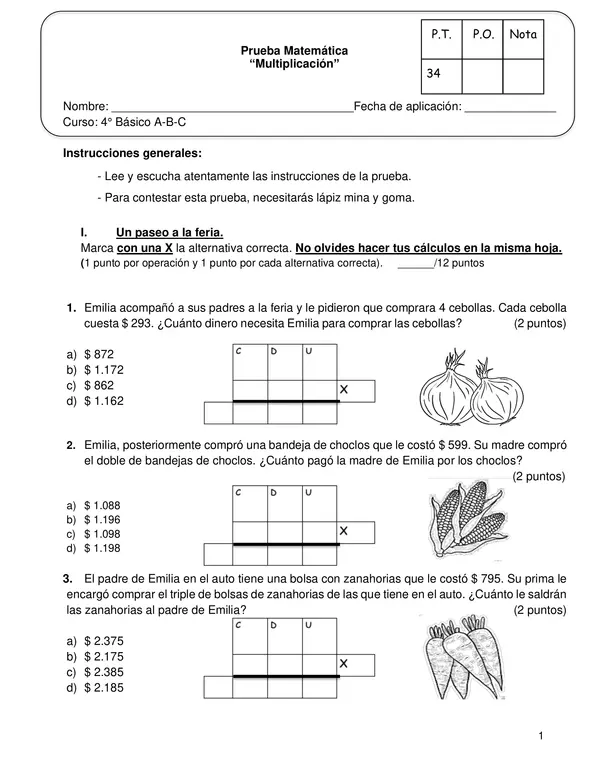 Prueba Multiplicación