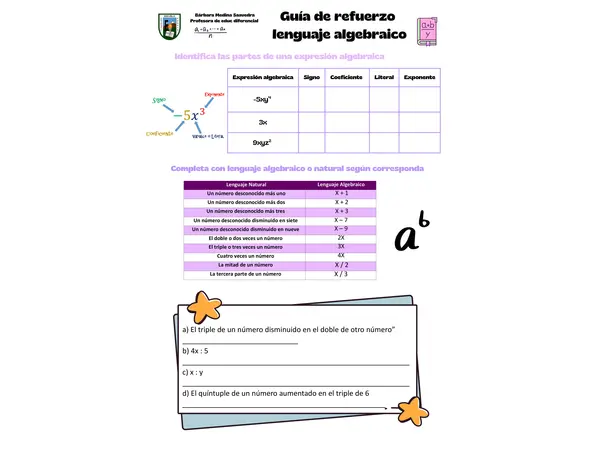 Lenguaje algebraico