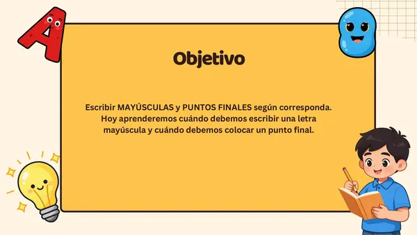Mayúsculas y Punto Final 