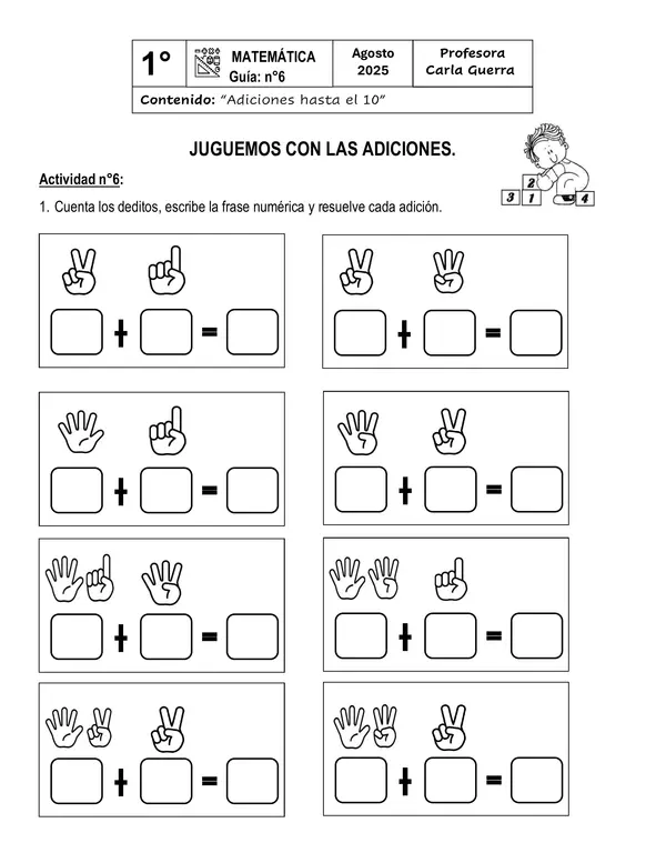 Adiciones hasta el 10 