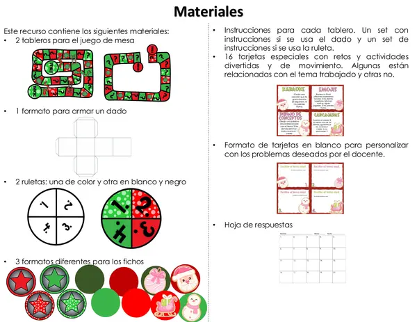Navidad: juego de mesa personalizable